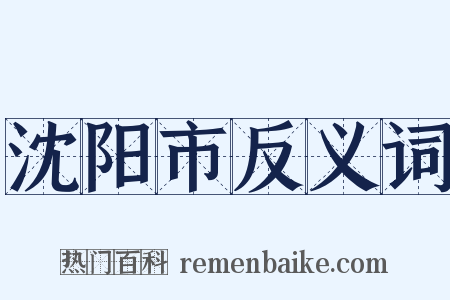 沈阳市反义词是什么意思的图片